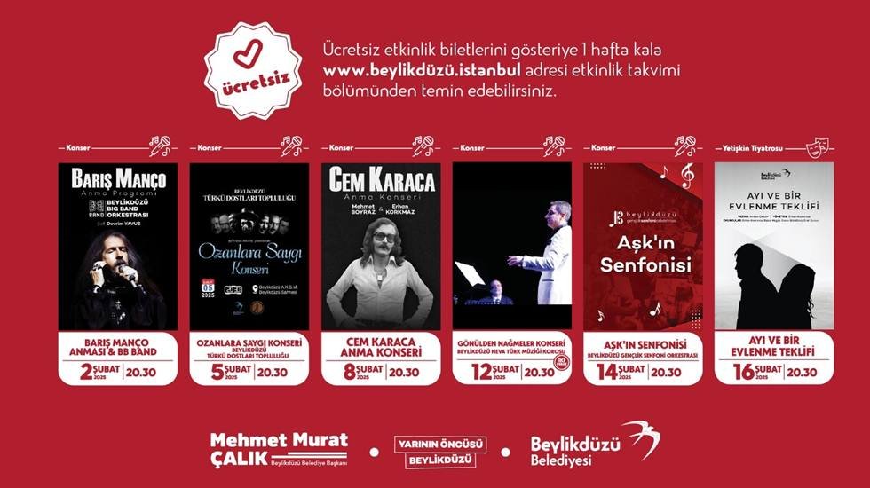 Şubat ayı kültür sanat takvimi…