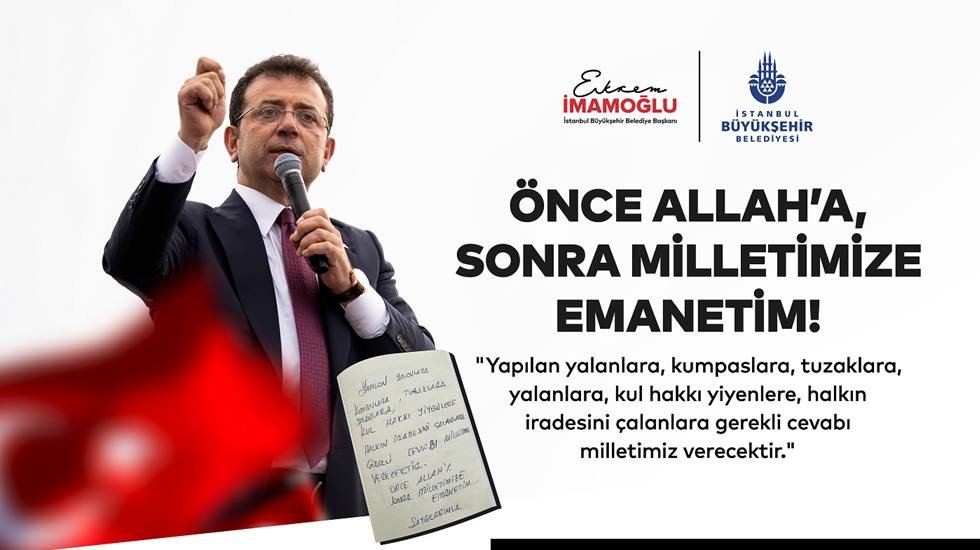 Marmara Cezaevi'nde tutuklu bulunan İmamoğlu’nun Silivri'den ilk mektubu…