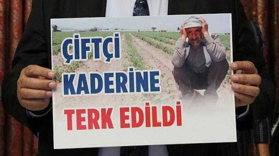 1997’de çiftçi 1 litre mazot almak için 2 kilo buğday satarken, bugün 1 litre mazot alabilmek için 4 kilo buğday satması gerekiyor!