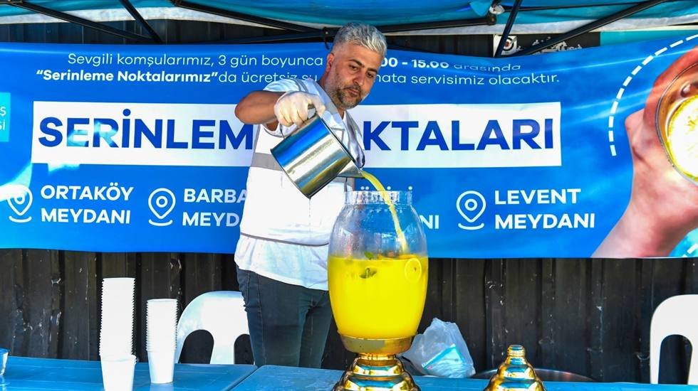 Beşiktaş’ta sıcak havalara karşı serinleme noktaları kuruldu