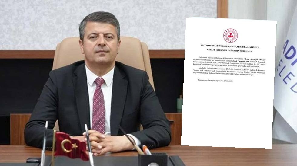 Adıyaman Belediye Başkanı Abdurrahman Tutdere göreve iade edildi