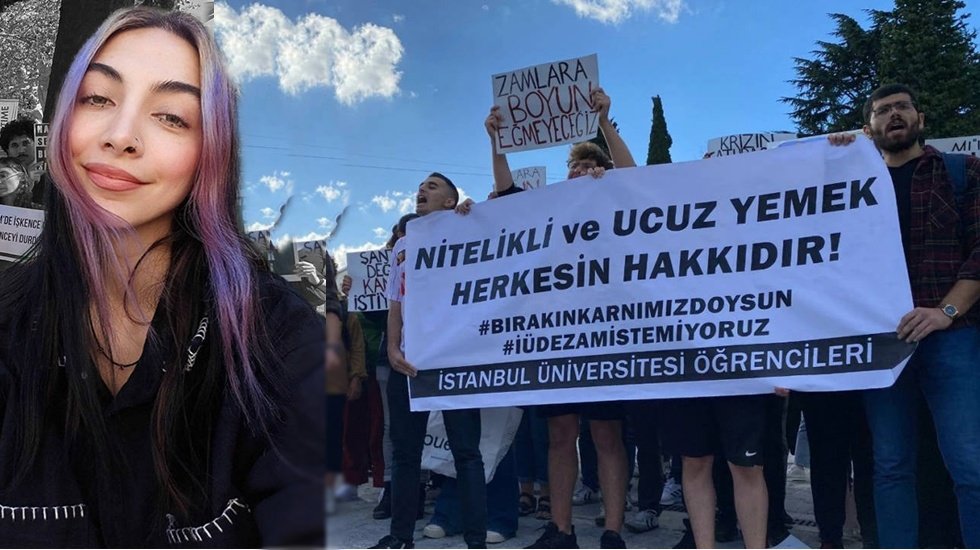 Yemek zammı protestosundan dolayı geri gönderme merkezine konulan Nana'ya destek eylemi