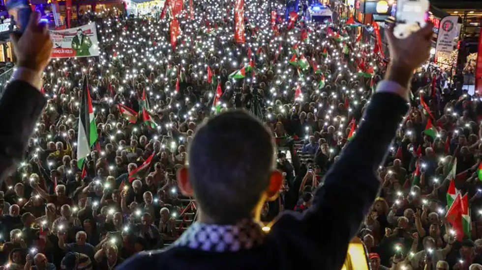 CHP'den Filistin'e destek mitingi...