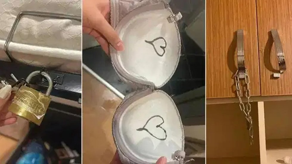 Kız Yurdu'nda i&ccedil; &ccedil;amaşırlarına kalpler &ccedil;izildi, odalara prezervatif bırakıldı...