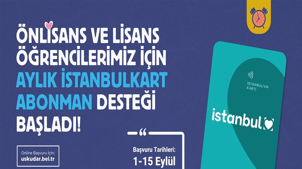 Üsküdar Belediyesi'nden ön lisans ve lisans öğrencilerine destek