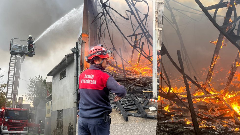 İtfaiyeden depo yangınına hızlı müdahale 