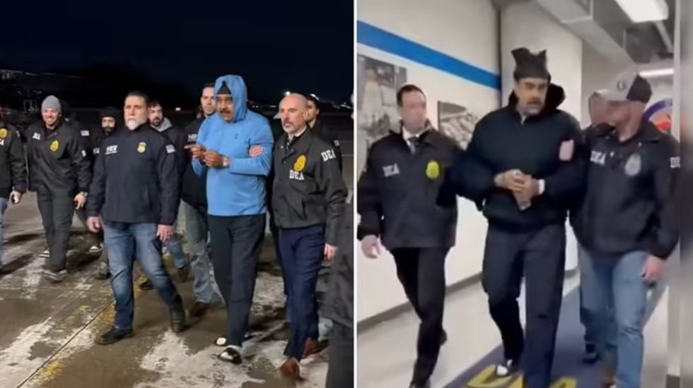 Maduro'nun tutsak edildiği g&ouml;r&uuml;nt&uuml;ler ortaya &ccedil;ıktı