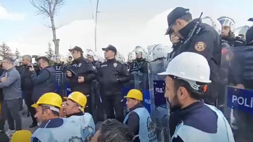 Ankara&rsquo;da madenci n&ouml;betine polis m&uuml;dahalesi: 110 iş&ccedil;i g&ouml;zaltına alındı&hellip;
